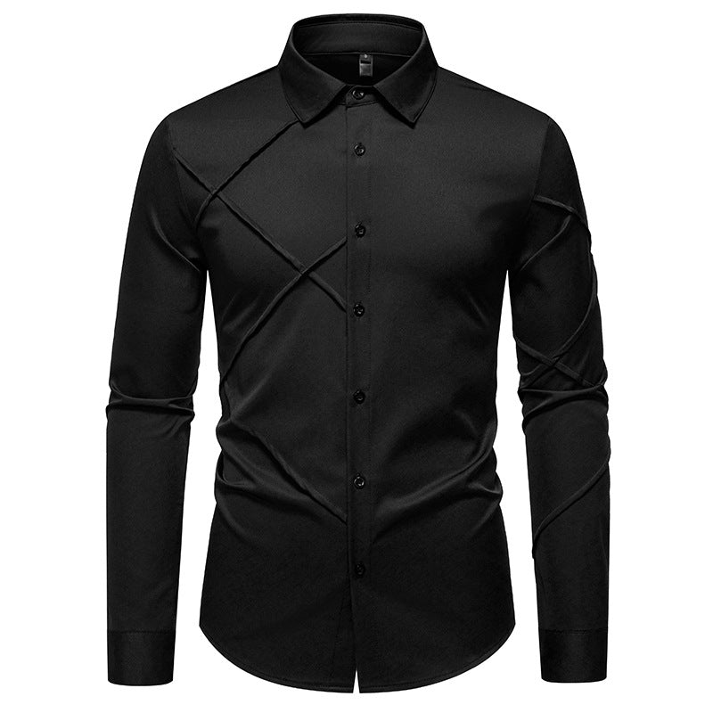 Herren Elegantes Hemd mit innovativer Schnittführung und stilvollen Akzenten EB