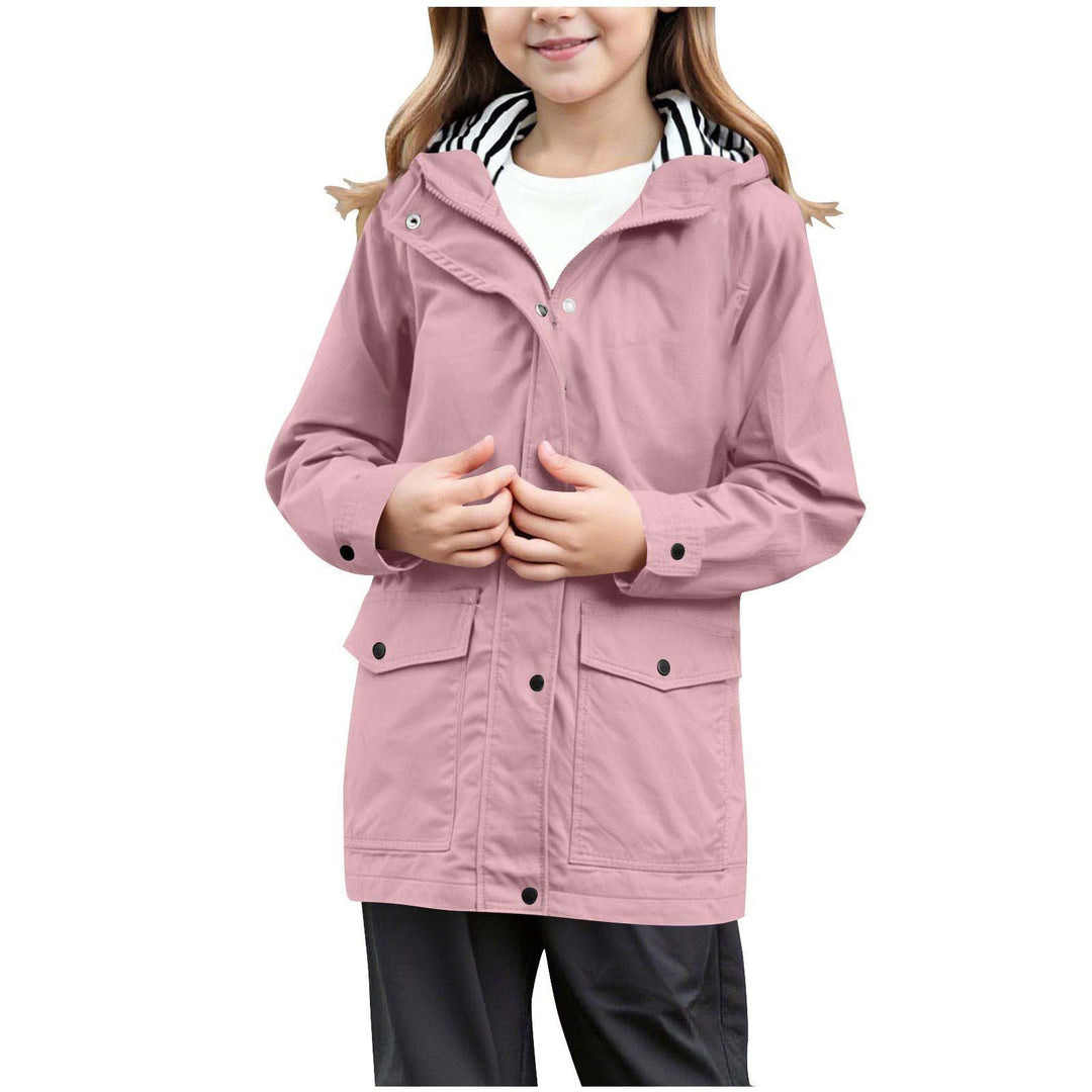 Damen wetterfeste Parkajacke mit praktischen Taschen und verstellbarem Kapuzenkragen EB