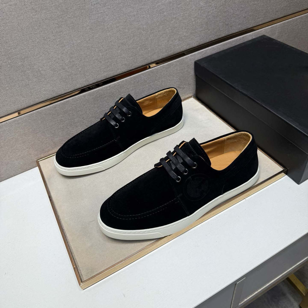 Damen Mokassin Sneakers aus weichem Wildleder mit rutschfester Sohle EB