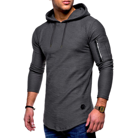 Herren Hoodie mit modernem Reißverschluss EB