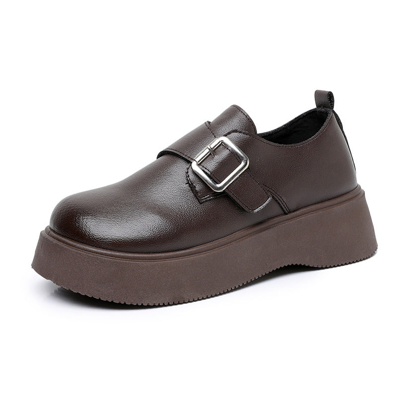 Damen Modische Schnürschuhe mit trendiger Schnallen-Optik EB