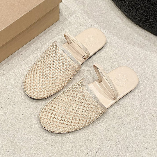 Damen komfortable und elegante offene Pantoletten EB