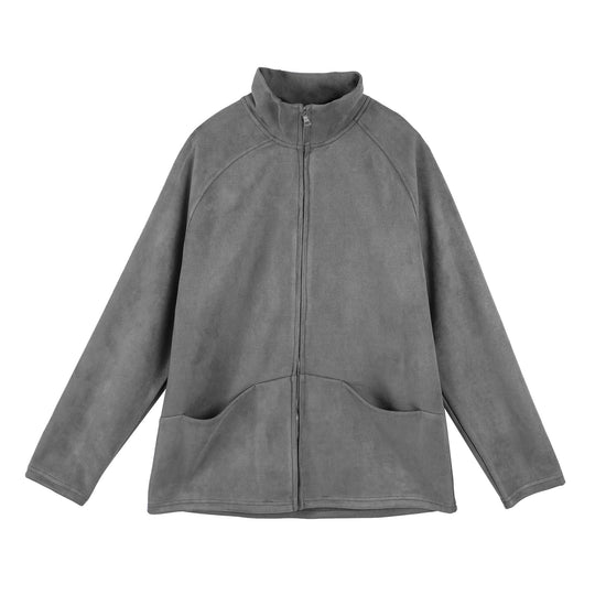 Damen Fleecejacke mit hohem Kragen und praktischen Taschen EB