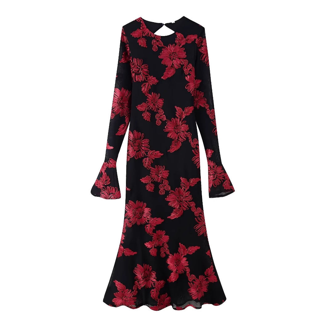 Damen Elegantes und florales Abendkleid EB