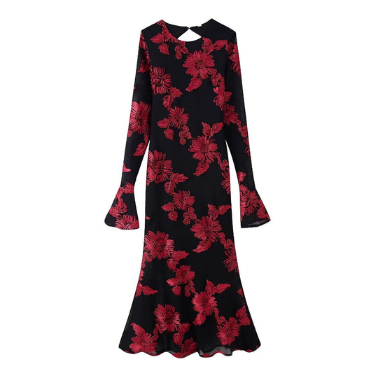 Damen Elegantes und florales Abendkleid EB