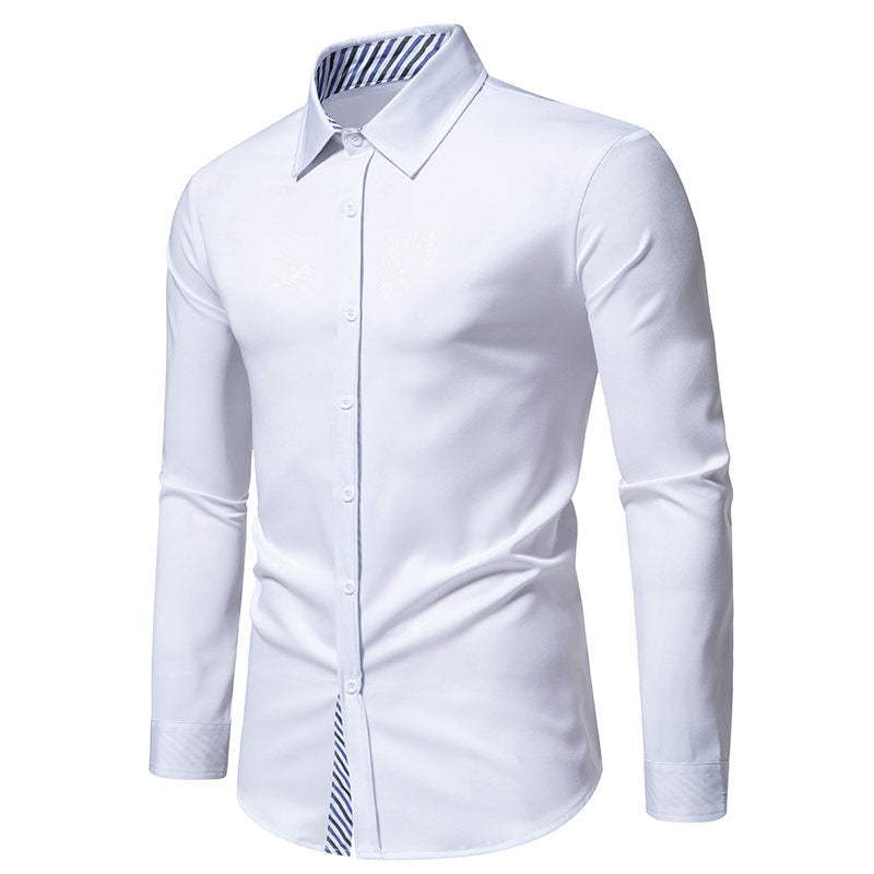 Herren LANGARMHEMD MIT MODERNEM STREIFENDESIGN EB