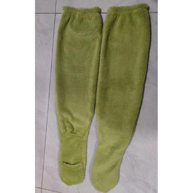 Damen Kuschelige Overknee-Socken aus weichem Fleece EB