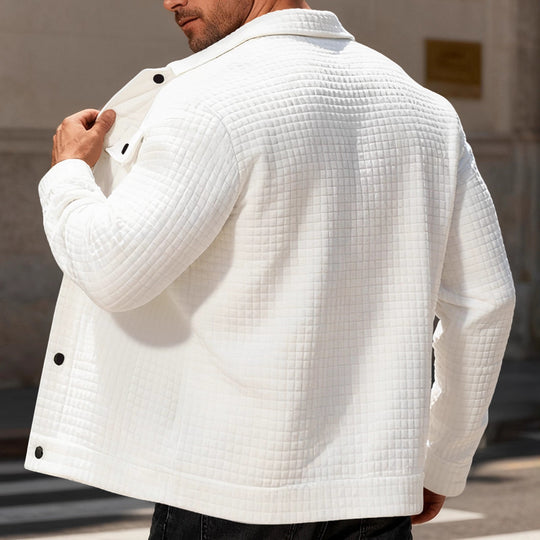 Herren nan gequiltete Hemdjacke im Overshirt-Stil mit Druckknopfleiste und aufgesetzten Brustklappen EB