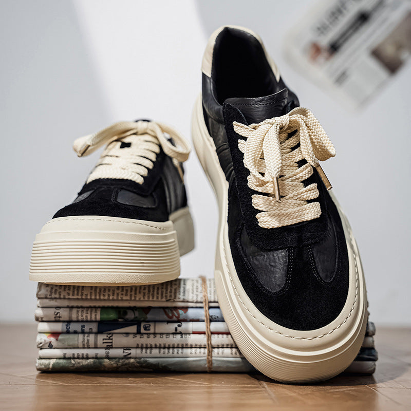 Damen modische Chunky Sneaker mit gepolsterter Sohle und strapazierfähigem Obermaterial EB