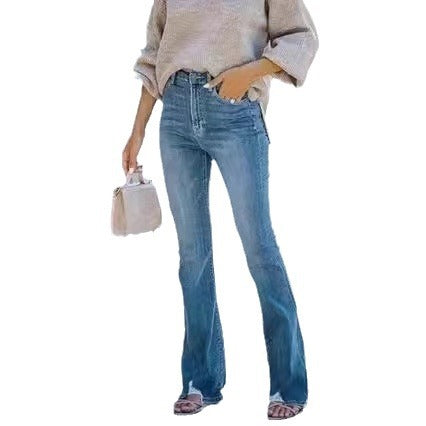 Damen Flared Jeans mit hohem Bund und schmeichelhaftem Schnitt EB