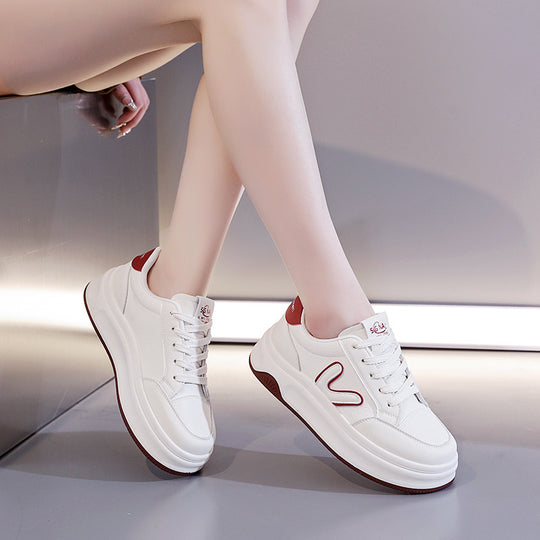 Damen modische Sneaker mit dicker Profilsohle und atmungsaktivem Obermaterial EB