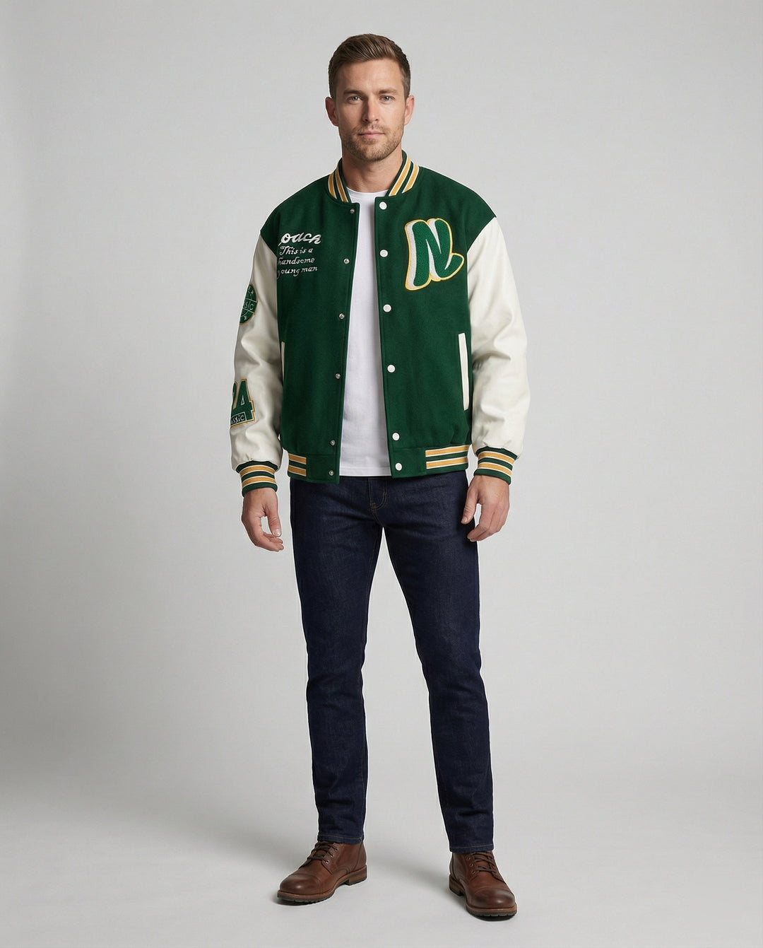 Herren Collegejacke mit Klassischen Details EB