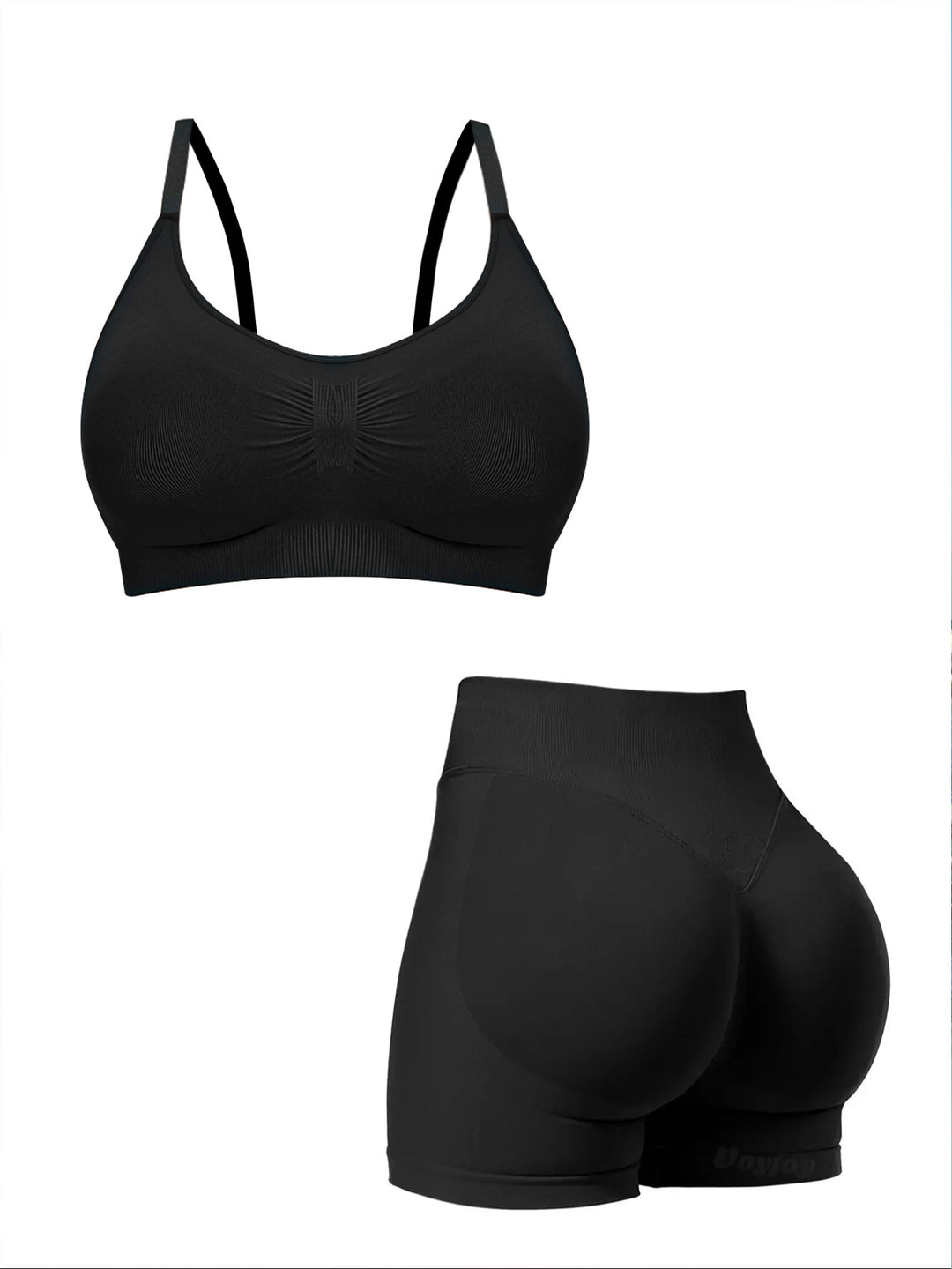 Damen sportlicher Bralette-BH mit nahtloser Passform und elastischem Unterband EB