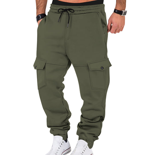 Herren Cargo-Jogginghose mit seitlichen Taschen und elastischem Bund EB