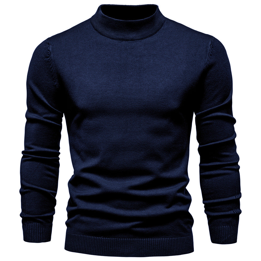 Herren Rollkragenpullover aus weichem Strickmaterial mit feiner Rippstruktur EB