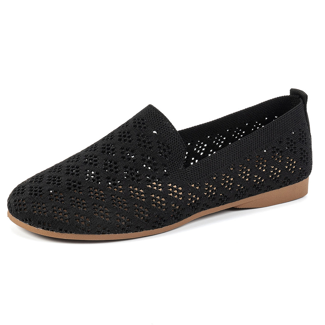 Damen Atmungsaktive Slip-On Ballerinas mit perforiertem Obermaterial EB