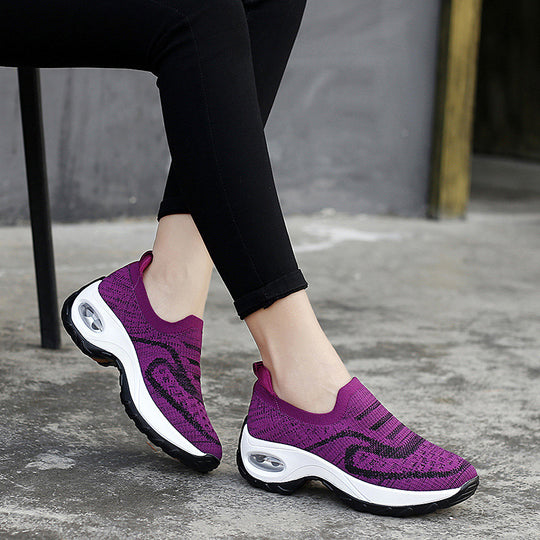 Damen Atmungsaktive Slip-On Laufschuhe mit Luftpolstertechnologie EB