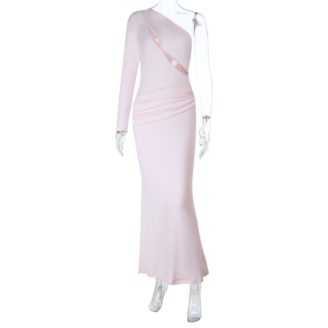 Damen Elegantes Maxikleid mit asymmetrischem Schnitt und raffiniertem Cut-Out EB