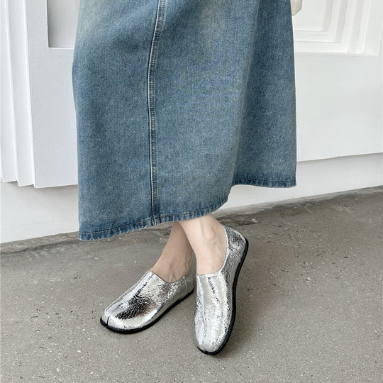 Damen Bequeme Lederpantoletten EB