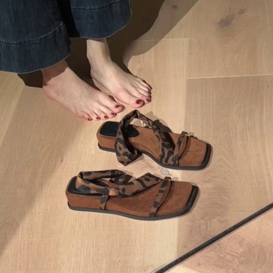 Damen Elegante Sandalen mit umschlingendem Riemen EB