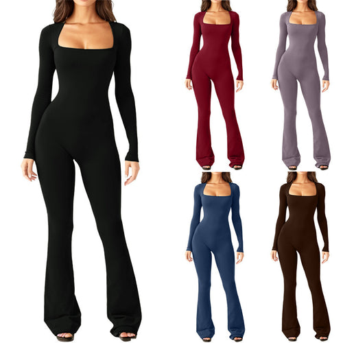 Damen Bodysuit mit weitem Bein und tiefem Dekolleté EB