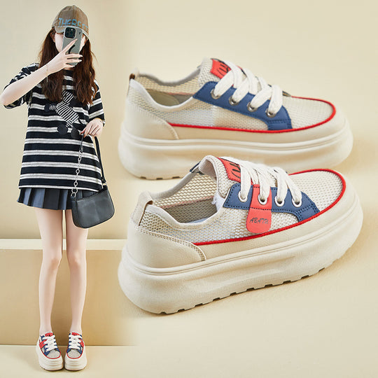 Damen Modische Sneaker mit luftiger Netzstruktur und komfortabler Sohle EB