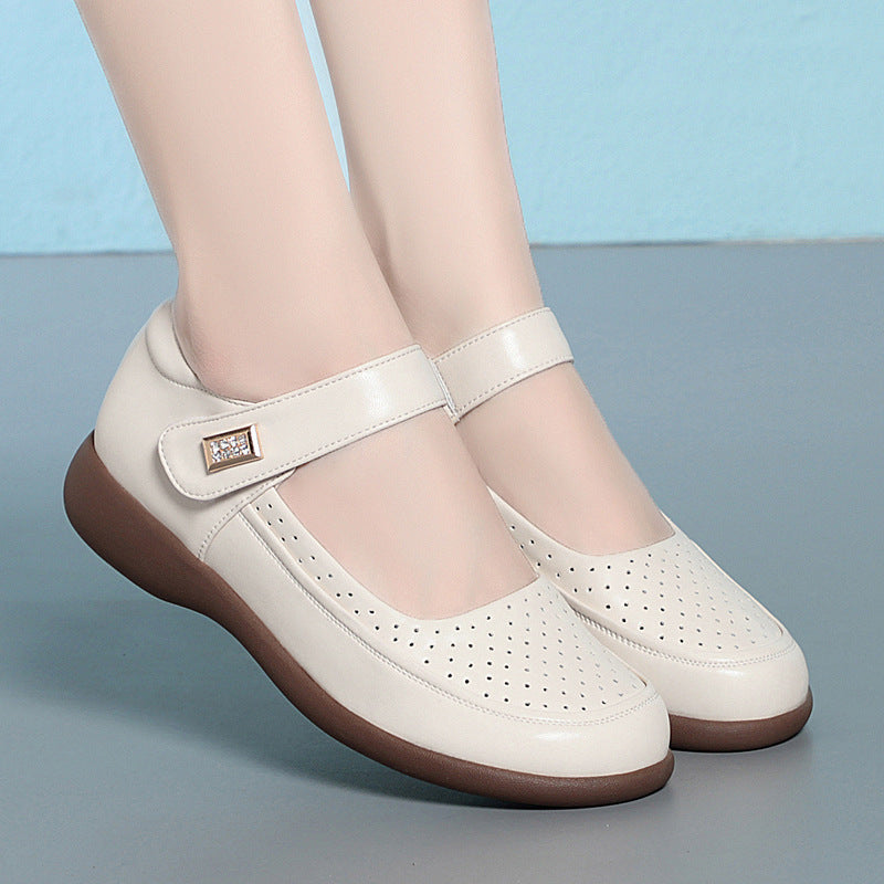 Damen Komfortable Mary Jane Ballerinas mit elegantem Verzierungsdetail EB