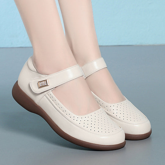 Damen Komfortable Mary Jane Ballerinas mit elegantem Verzierungsdetail EB
