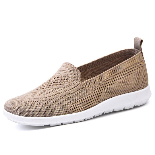 Damen Komfortable Slip-On Freizeitschuhe mit atmungsaktiver Netzstruktur EB