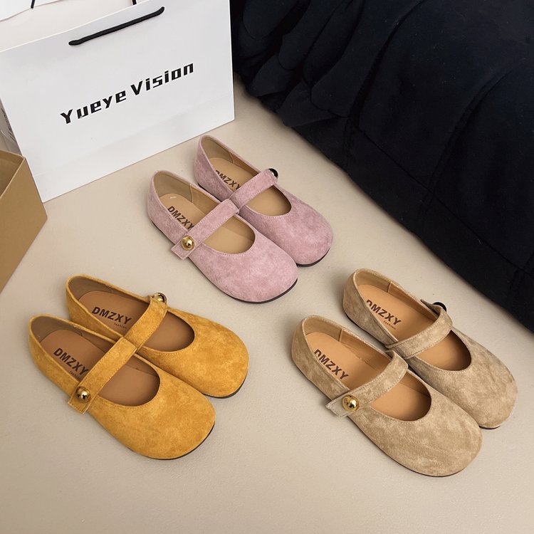 Damen elegante Ballerinas mit dekorativem Riemchen und hochwertiger Oberfläche EB