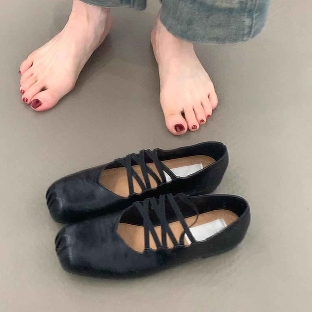 Damen Ballerinas mit innovativem Kreuzband-Design EB