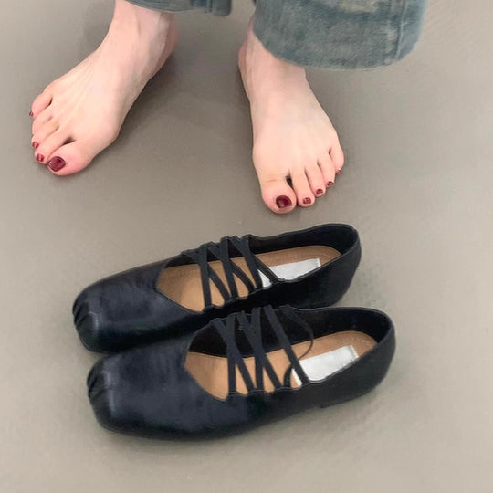 Damen Ballerinas mit innovativem Kreuzband-Design EB