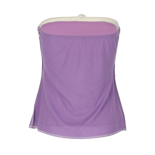 Damen Offshoulder Top mit Spitzenakzenten und Tasche EB