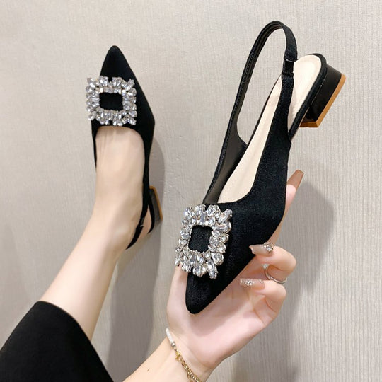 Damen Slingback-Pumps mit funkelndem Strassakzent EB