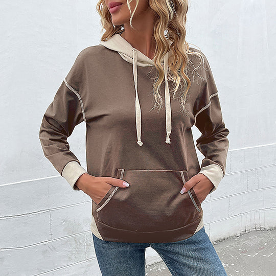 Damen Hoodie mit Kapuze und praktischen Taschen EB