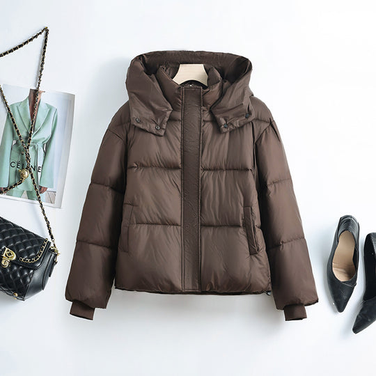 Damen nan kompakter Thermo-Steppblouson mit hohem Schalkragen, verdeckter Frontleiste und innenliegendem Saumzug EB