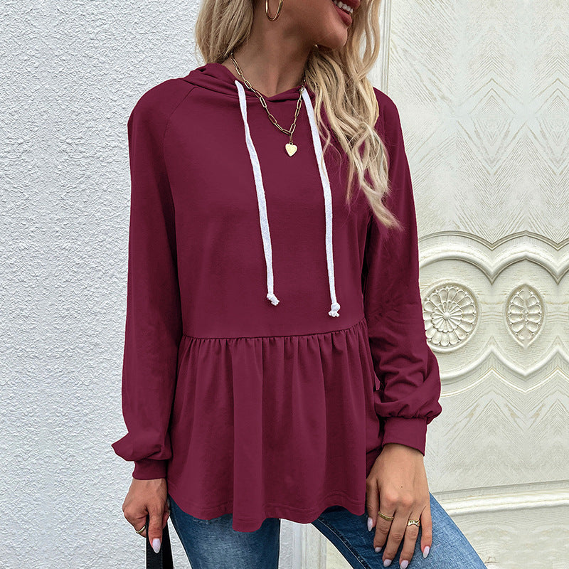 EB | Kapuzenpullover Rüschendetail