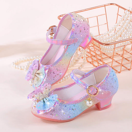 Mädchen Elegante Ballerina-Schuhe mit funkelnden Schleifen und Strass EB