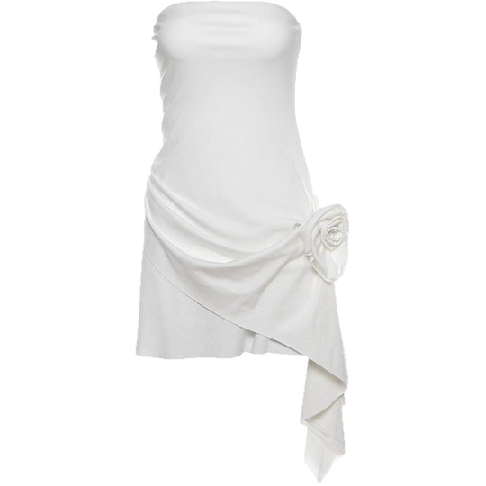 Damen figurbetontes Wickelkleid mit Blumenakzent EB