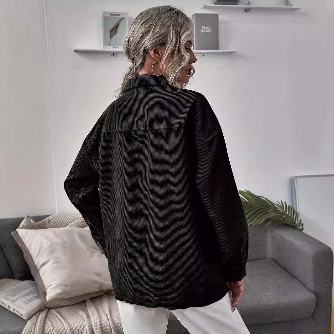 Damen Cordjacke mit praktischen Taschen und modernem Schnitt EB