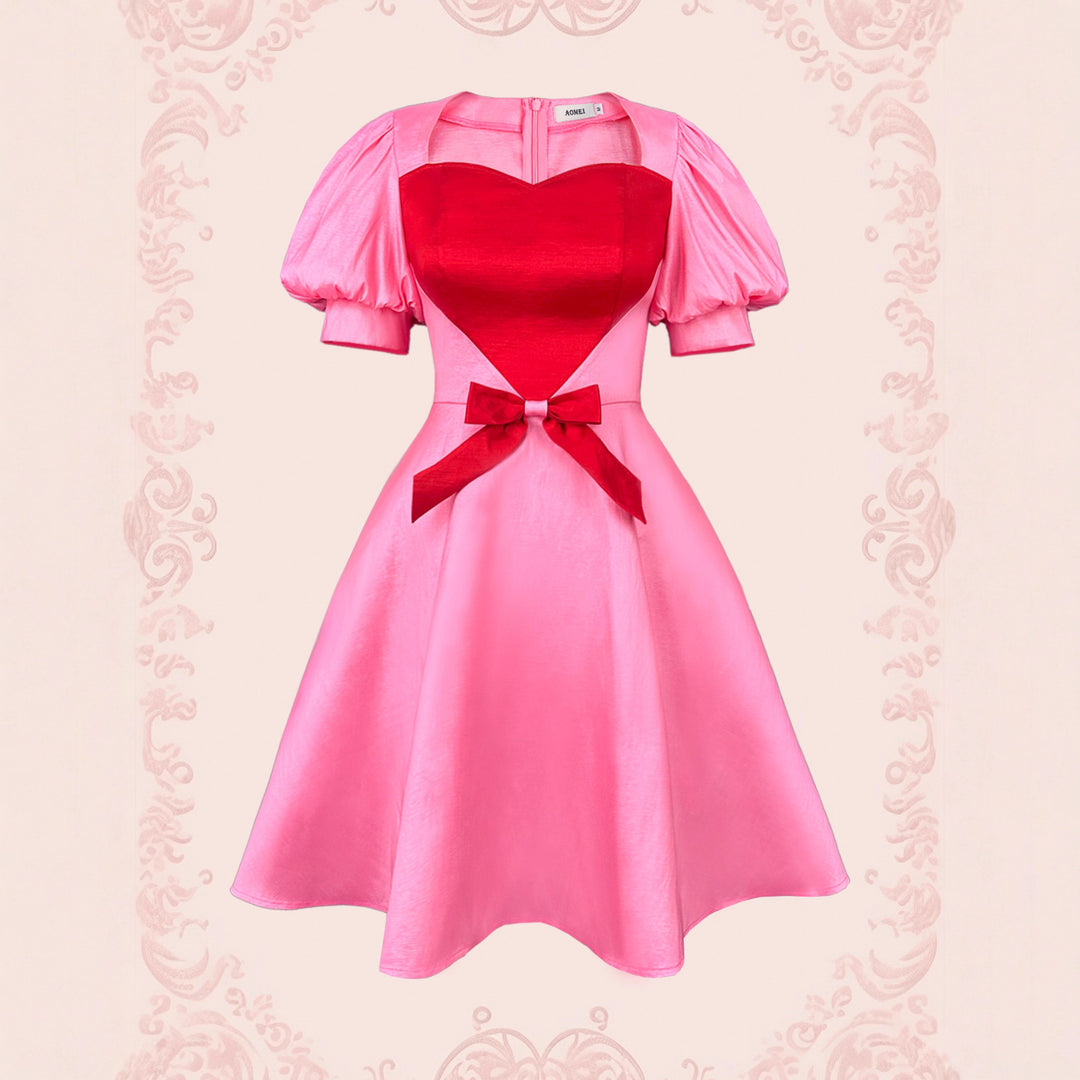 Damen festliches Kleid mit herzförmigem Oberteil und taillierter Silhouette EB