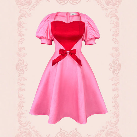 Damen festliches Kleid mit herzförmigem Oberteil und taillierter Silhouette EB