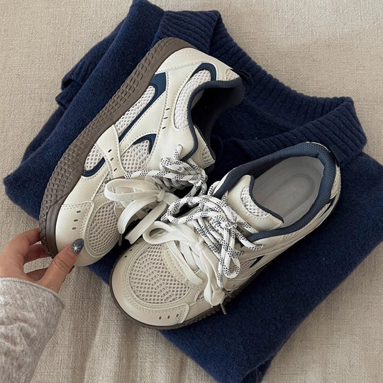 Damen Sportliche Sneakers mit atmungsaktiver Obermaterialstruktur EB