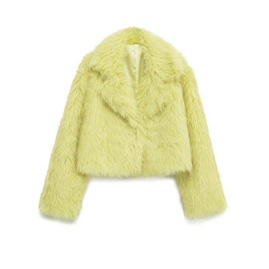 Damen modischer Fellblazer EB