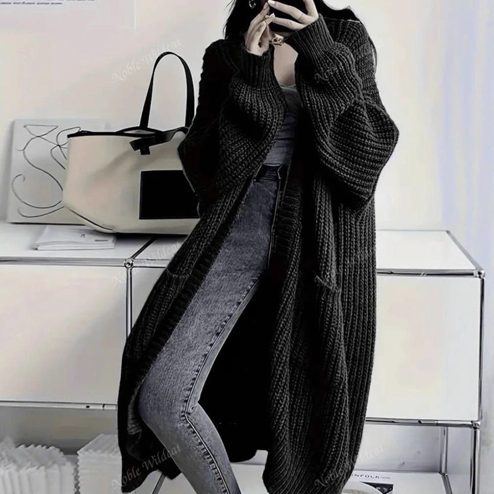 Damen Strickmantel im Oversized-Stil EB
