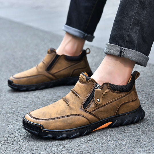 Herren Bequeme und elegante Stiefeletten mit Reißverschluss EB