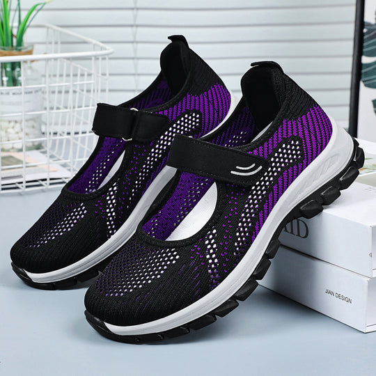 Damen Atmungsaktive Fitness-Schuhe mit praktischem Klettverschluss EB