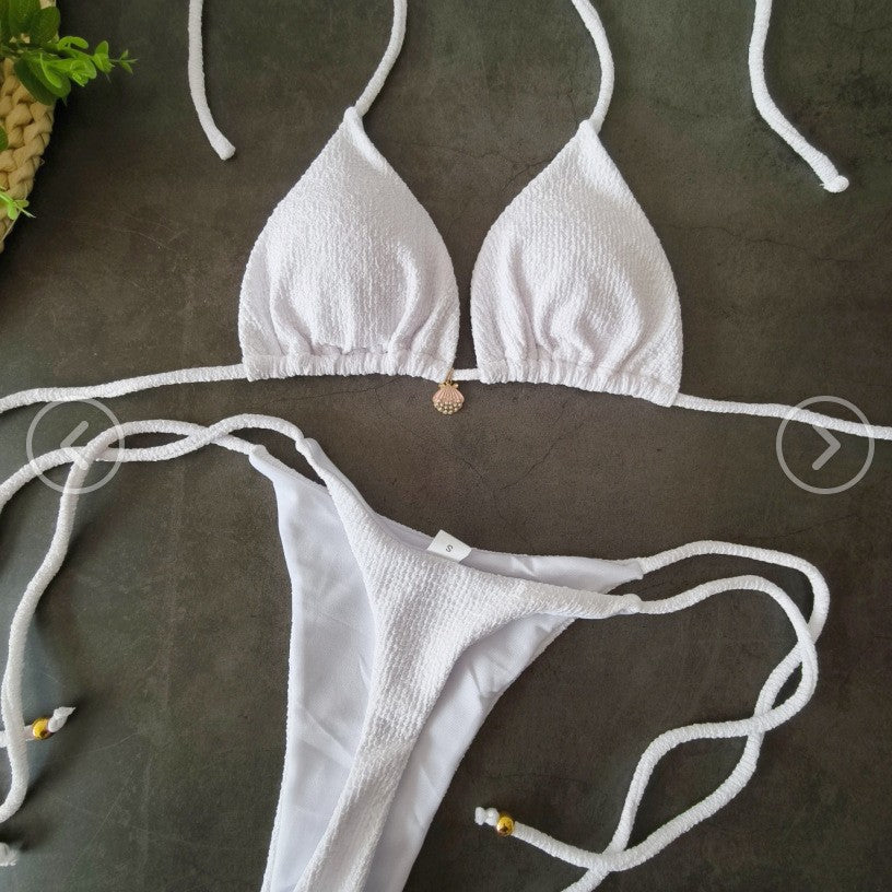 Damen Triangel-Bikini-Set mit raffinierten Schnürdetails EB