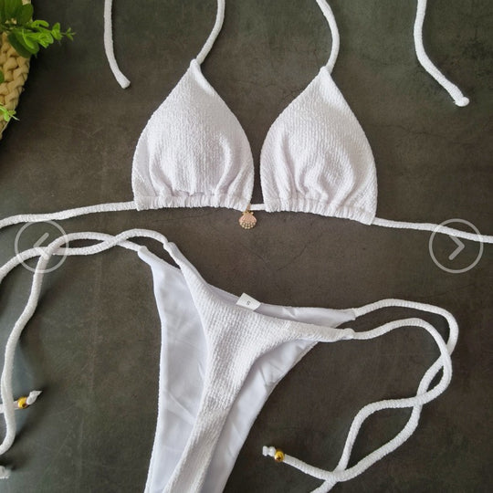 Damen Triangel-Bikini-Set mit raffinierten Schnürdetails EB