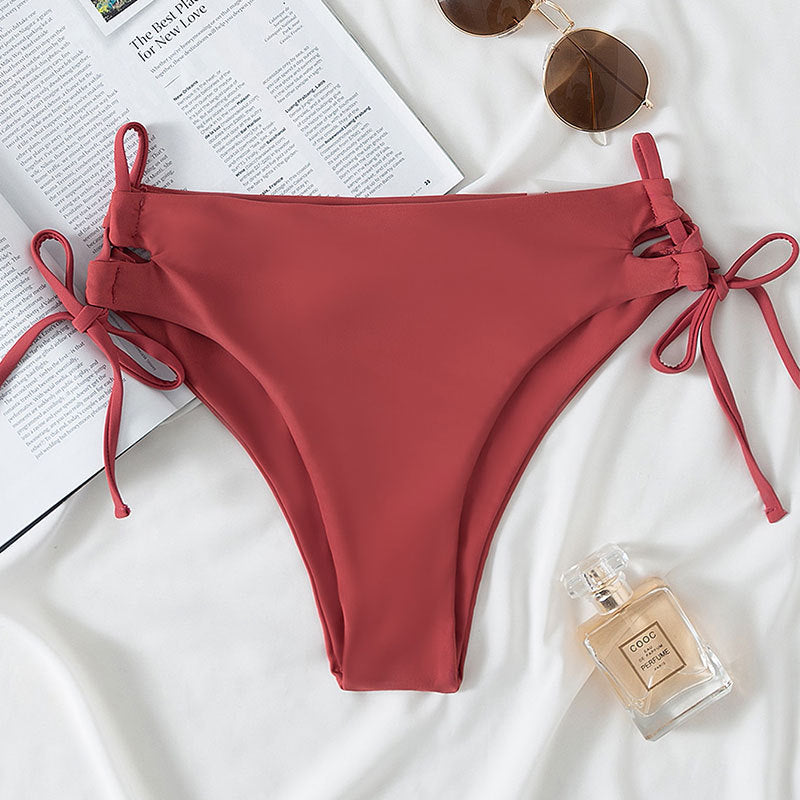 Damen Zweiteiler Bikini Set mit modischen Schnürdetails EB